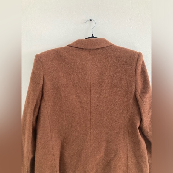 Vintage Brown Wool Blend Blazer Shoulder Pads Women's Size 10 PETITE Diversity - Picture 9 of 14